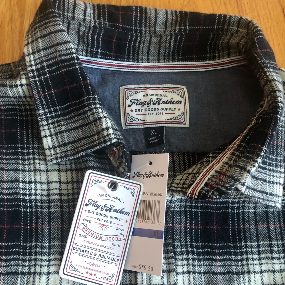 NWT Flag and Anthem flannel - Picture 2 of 6